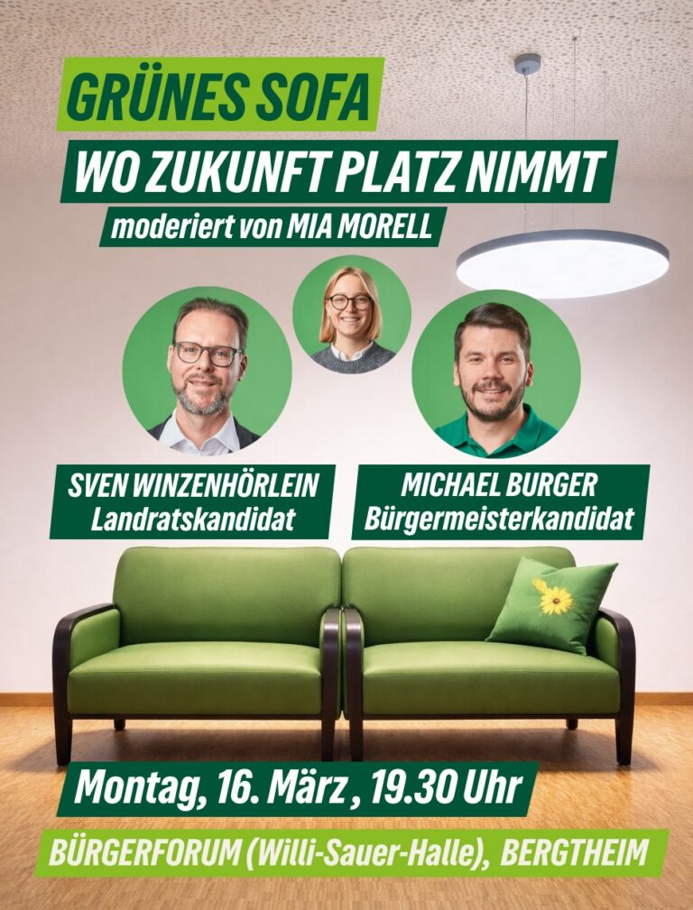 Herzliche Einladung zum Grünen Sofa